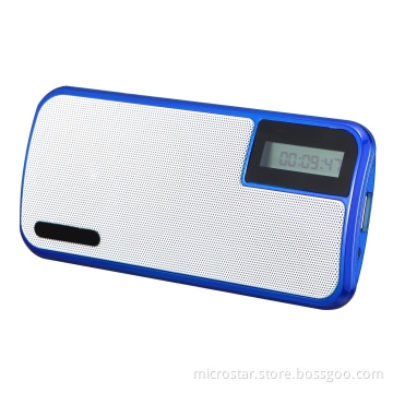 FM 2.0 Portable Speaker with Clock and Calendar Function